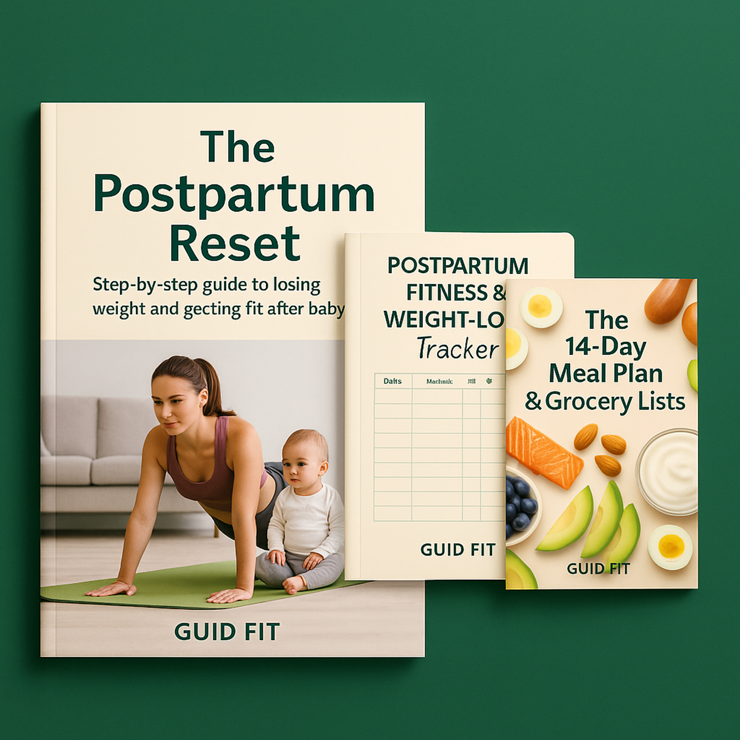 🌿The Postpartum Reset Bundle (eBook + Tracker + 14-Day Meal Plan)